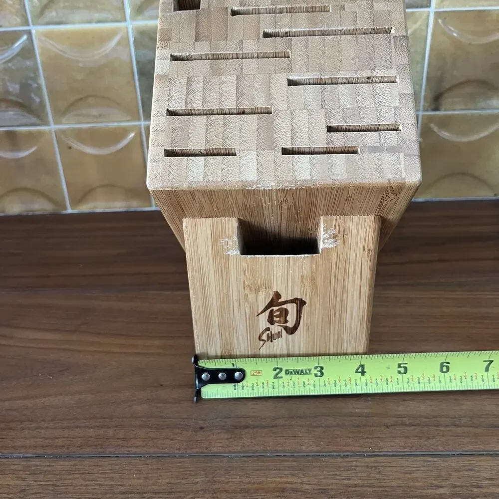 Shun 11-Slot Bamboo Wood Knife Block